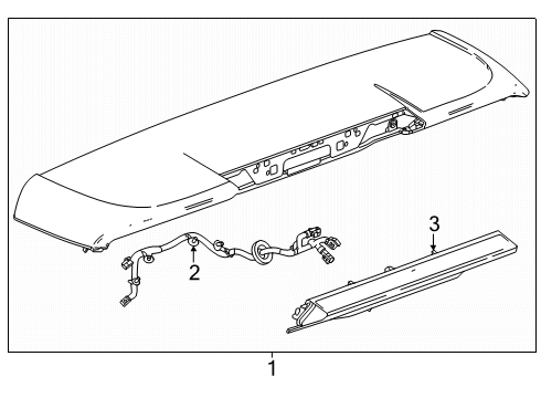 2024 GMC Sierra EV Spoiler - Quarter Panel Diagram