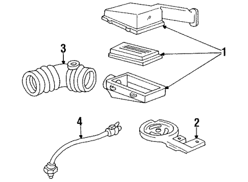 1991 Chevy Corsica Air Intake Diagram 2 - Thumbnail