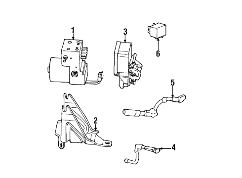 1999 Pontiac Grand Prix ABS Components Diagram