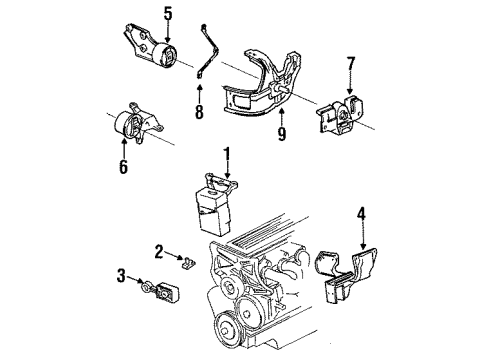 1992 Chevy Beretta Engine Mounting Diagram 2 - Thumbnail