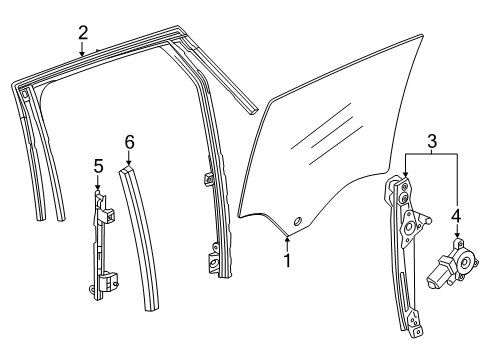 2025 Cadillac OPTIQ Glass - Door Diagram 2 - Thumbnail