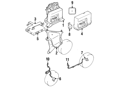 2000 Chevy Metro ABS Components Diagram
