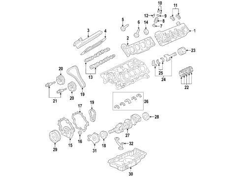 2009 Cadillac STS Pistons, Rings & Bearings Diagram 3 - Thumbnail