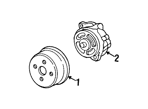 1993 Pontiac Grand Am Belts & Pulleys Diagram