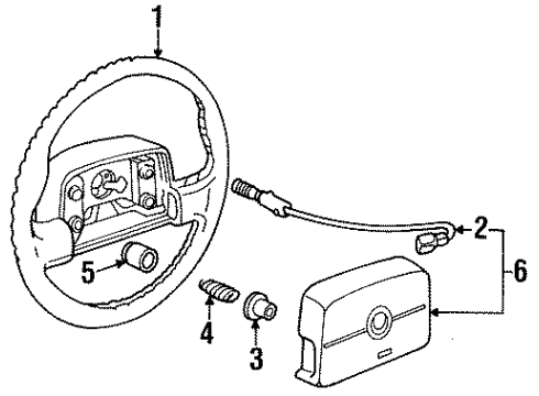 1993 Cadillac Seville Horn Switch Diagram for 17988900