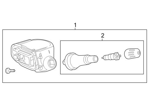 2025 Cadillac LYRIQ Tire Pressure Monitoring Diagram