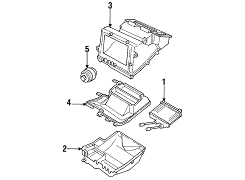 1989 Pontiac Sunbird Heater Core Diagram for 52467073