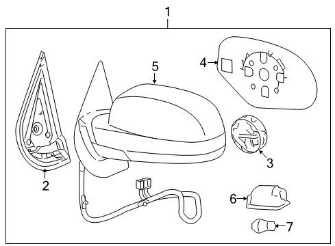 2012 Chevy Tahoe Mirrors Diagram 2 - Thumbnail