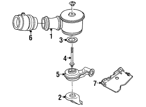 1988 Buick Century Air Duct Diagram for 14089511