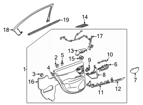 2023 Cadillac CT4 Window Switch Diagram for 84567044