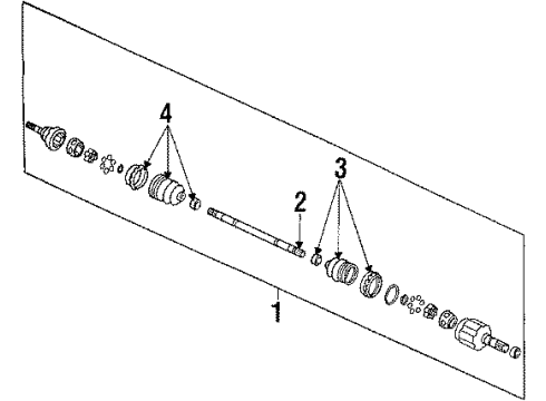 1985 Pontiac J2000 Sunbird Axle & Differential - Front Diagram