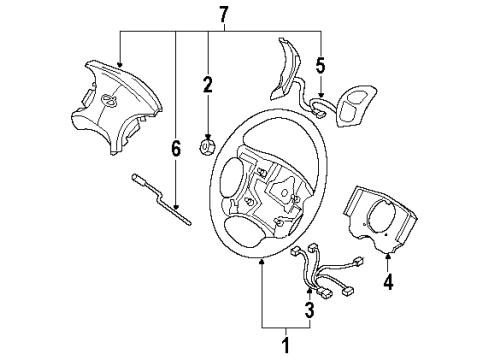 2004 Oldsmobile Silhouette Steering Wheel & Trim Diagram