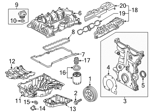 2022 GMC Terrain Engine Parts Diagram