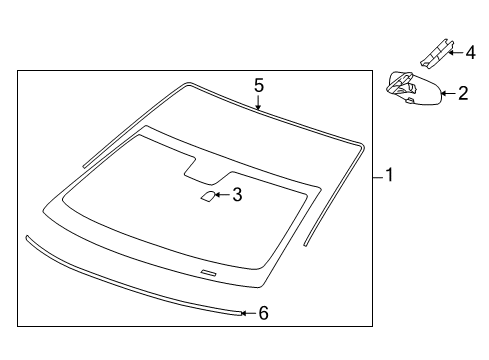 2011 Chevy Camaro Windshield Diagram for 92221715