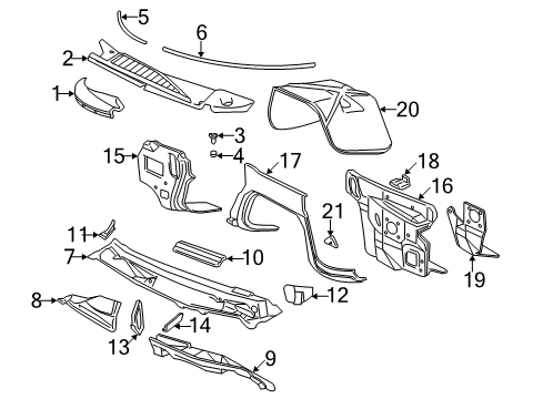 2002 GMC Savana 3500 Cowl Diagram