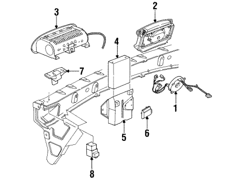 1995 Saturn SC1 Air Bag Components Diagram