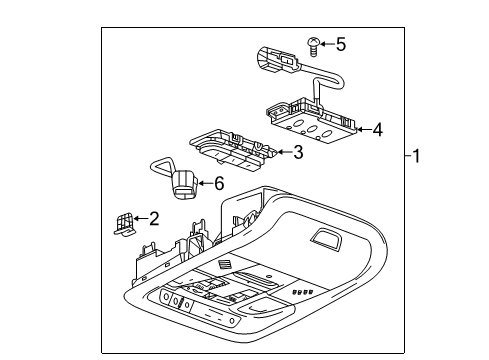 2024 GMC Terrain Overhead Console Diagram for 84868473