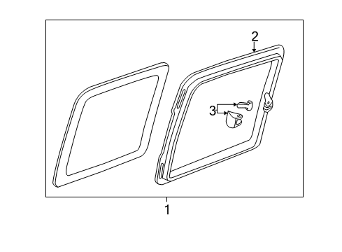 1999 Chevy Silverado 1500 Glass - Door Diagram 2 - Thumbnail