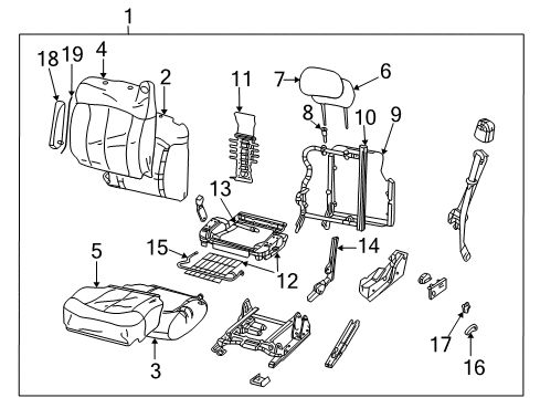 2002 Chevy Avalanche 1500 Harness, Driver Side Diagram for 12473391