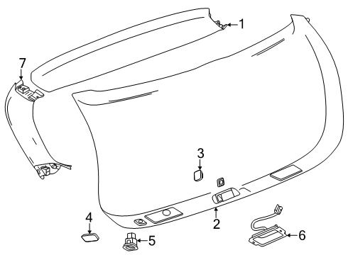 2024 Chevy Blazer EV Interior Trim - Lift Gate Diagram