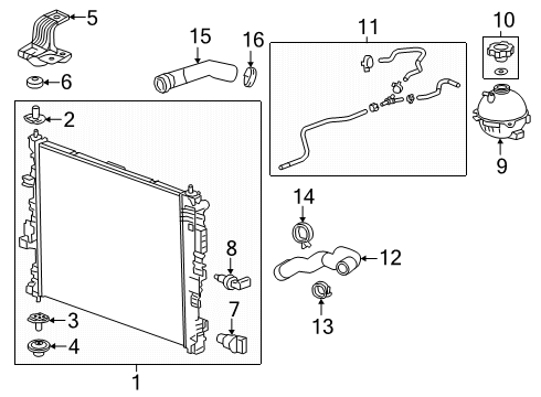 2024 Buick Envision Radiator & Components Diagram 2 - Thumbnail
