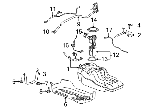 2008 Hummer H3 Pedal Travel Sensor Diagram for 25955673