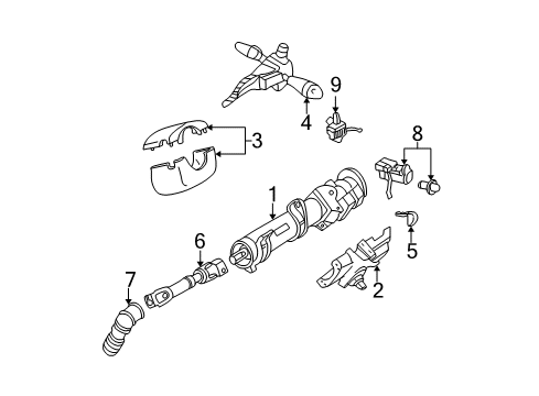 1998 Chevy Malibu Steering Column Assembly Diagram