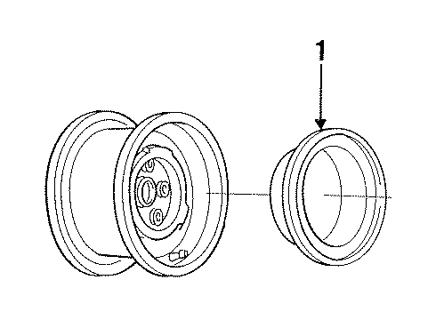 1992 Chevy C2500 Wheel Covers & Trim Diagram 3 - Thumbnail