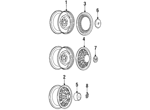 1992 Cadillac Brougham Wheels Diagram