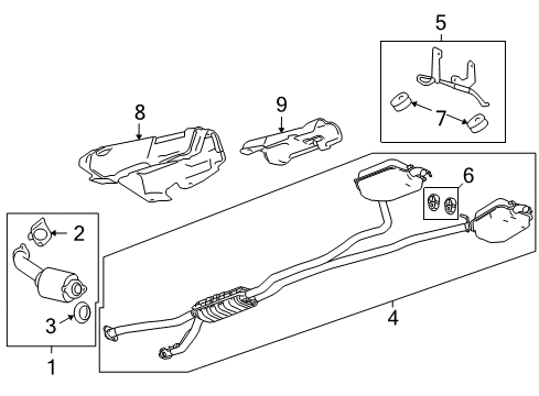 2010 Cadillac CTS Exhaust System Diagram 2 - Thumbnail