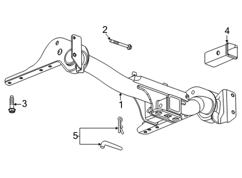2021 Chevy Silverado 3500 HD Trailer Hitch Diagram for 85665472