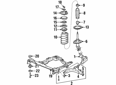 2002 Oldsmobile Silhouette Strut Diagram for 88945802