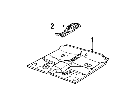 1989 Buick Regal Floor Pan Insulator Diagram for 10151048