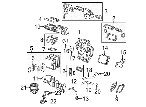 2010 Saturn Outlook HVAC Case Diagram