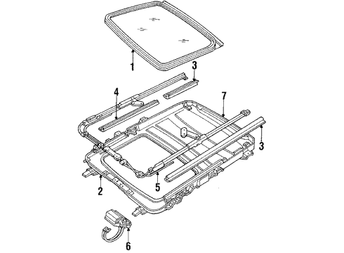 1987 Oldsmobile Cutlass Cruiser Housing Assembly Weatherstrip Diagram for 20162930