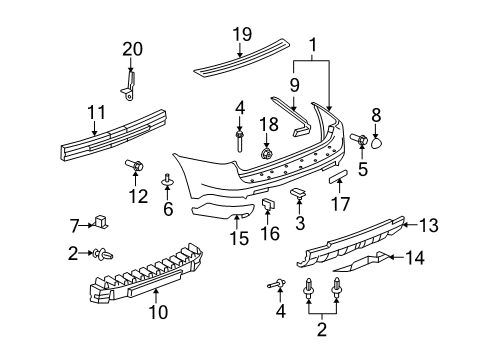 2006 Pontiac Torrent Daytime Run Lamp Nut Diagram for 10220447