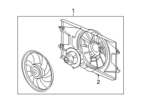 2007 Saturn Ion Cooling Fan Diagram 2 - Thumbnail