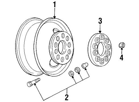 1992 Chevy C2500 Wheels Diagram 3 - Thumbnail