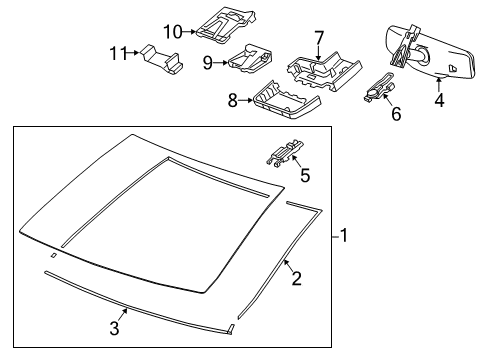 2017 Cadillac ATS Front Camera Diagram for 23346183