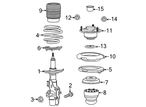 2020 Cadillac CT4 Struts & Components Diagram