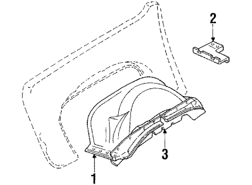 1987 Chevy R20 Suburban Inner Components - Fender Diagram