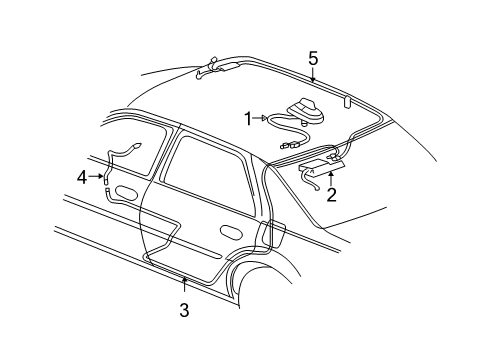 2000 Cadillac DeVille Antenna & Radio Diagram