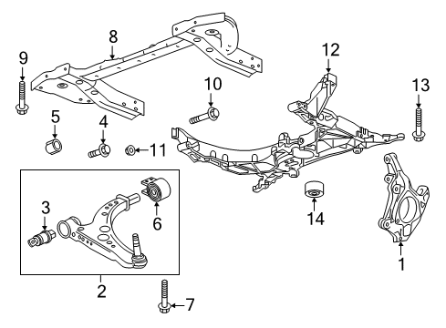 2022 Chevy Bolt EV Front Suspension Components Diagram