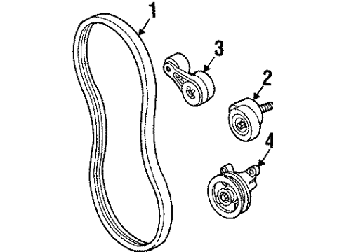 1993 Pontiac Grand Am Belts & Pulleys Diagram