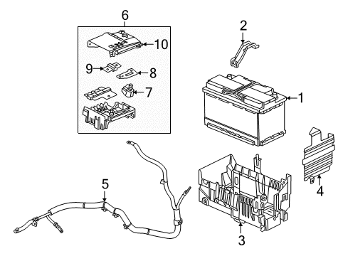 2016 Buick Cascada Hold Down Diagram for 13284547