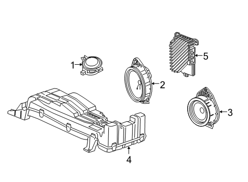 2019 GMC Sierra 1500 Speaker Diagram for 84507689