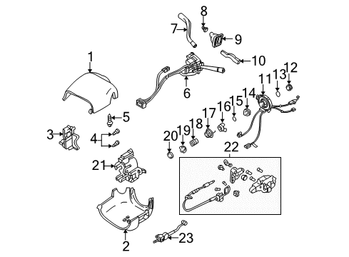 2004 Chevy Impala Lower Column Cover Bolt Diagram for 26014529