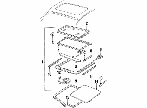 1990 Cadillac Seville Air Deflector Lace Diagram for 12397733