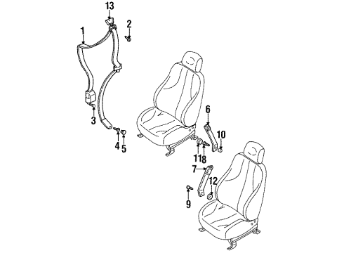 1997 Buick Skylark Buckle End Diagram for 12534994