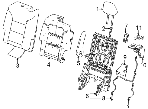 2025 Chevy Traverse Second Row Seats Diagram 5 - Thumbnail